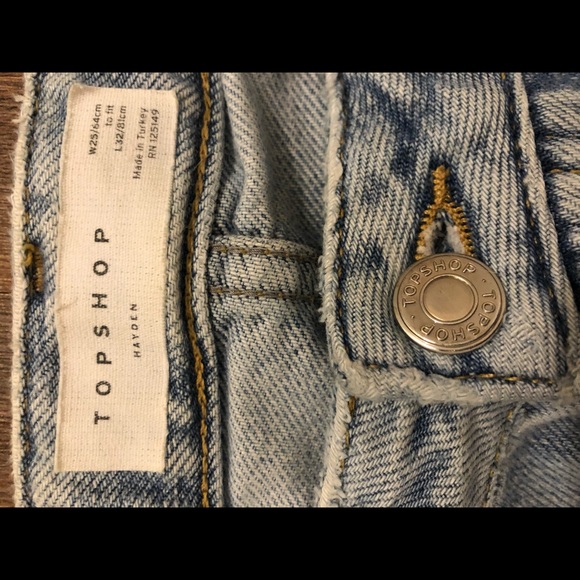Topshop Hayden Ripped Blue Denim Jeans size 25 - Picture 6 of 8